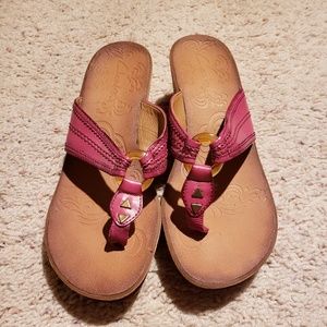 NWOT Clark's Cork Heel Sandals 8.5